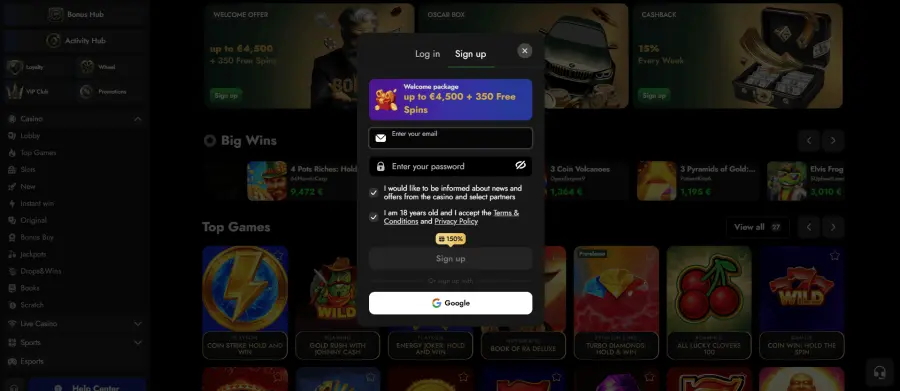 Oscarspin casino